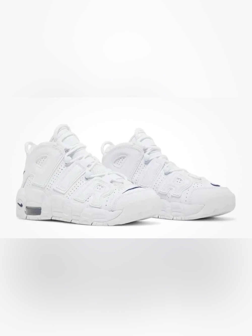 Nike Air More Uptempo sneakers in classic all-white! 🤍👟